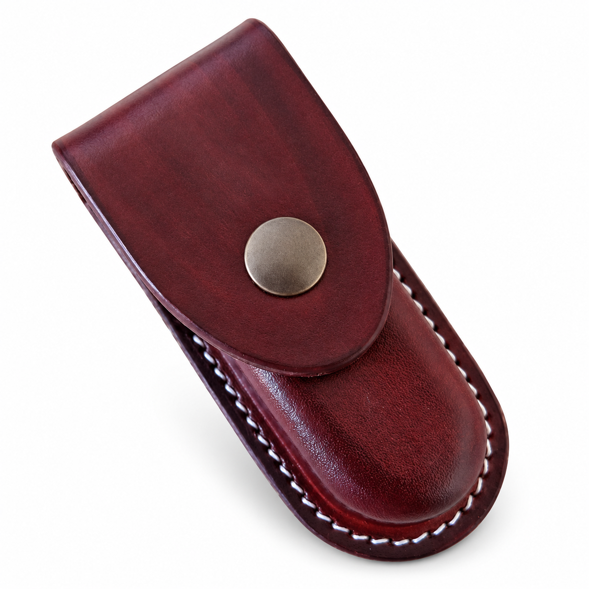 91mm SAK Vegetable-Tanned Cowhide Leather Sheath - 2 to 7 Layer Fitment - Brown - 3-Layer Fitment