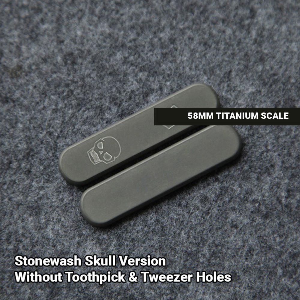 58mm Classic Knife Titanium Scales Handles DIY SAK Parts Aftermarket