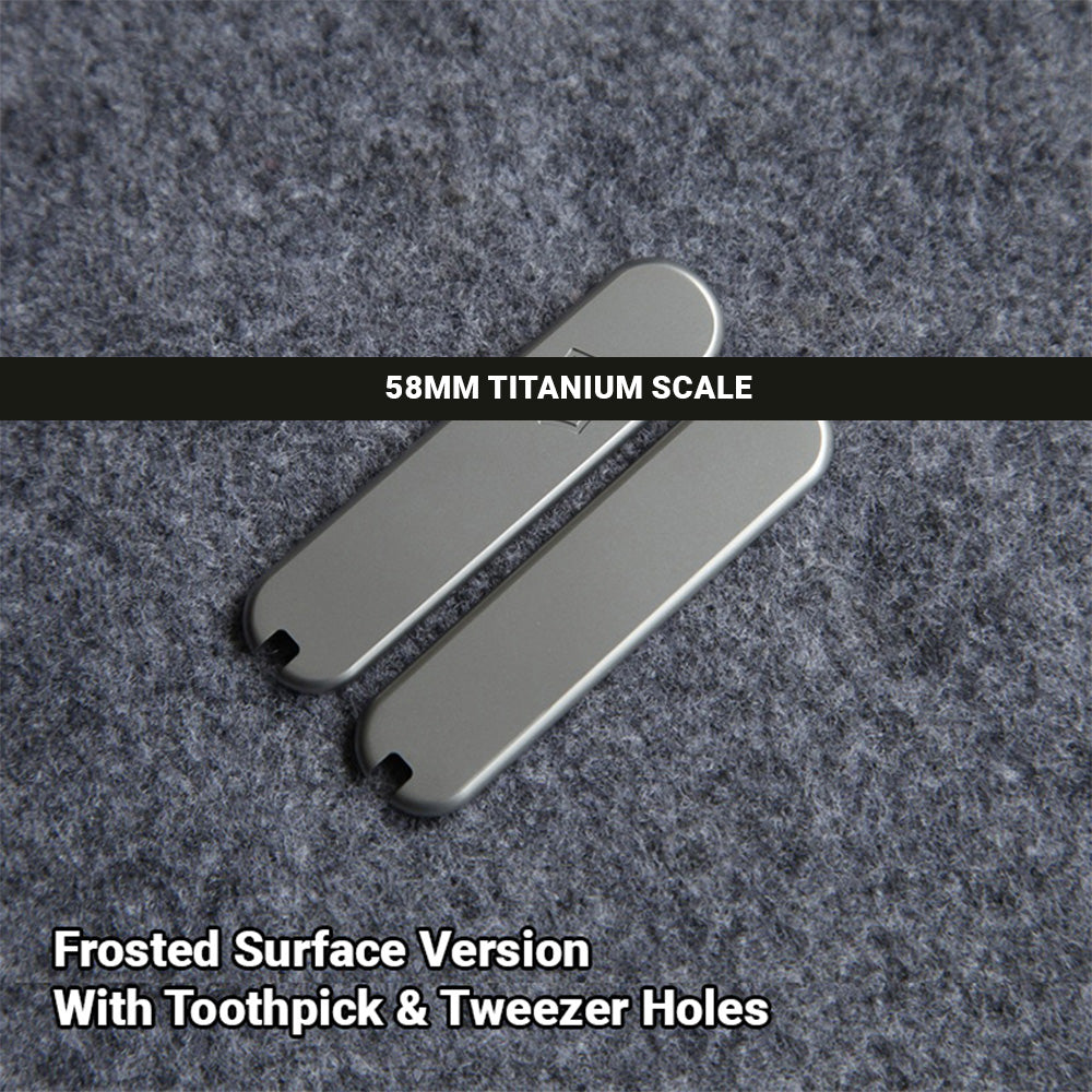 58mm Classic Knife Titanium Scales Handles DIY SAK Parts Aftermarket