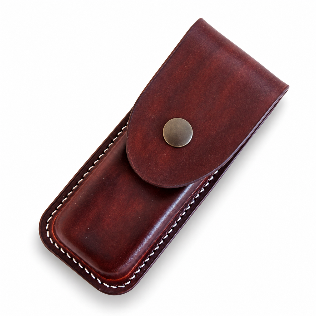 130mm SAK Handmade Vegetable-Tanned Cowhide Leather Sheath - 6 Styles - Brown - 2026 Limited Edition Damascus Steel Model