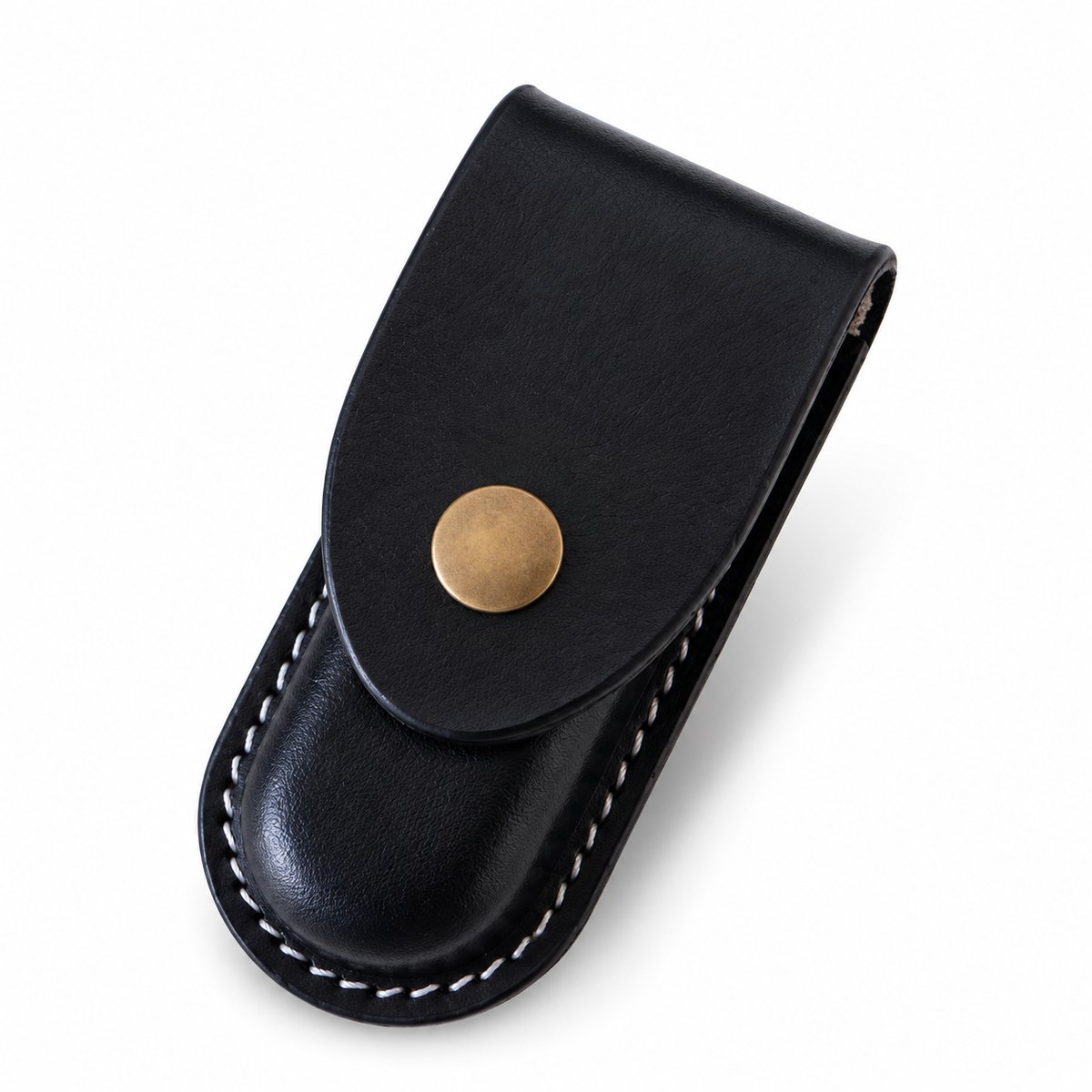 91mm SAK Vegetable-Tanned Cowhide Leather Sheath - 2 to 7 Layer Fitment - Black - 4-Layer Fitment