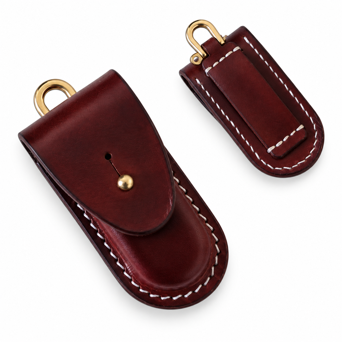 65mm SAK Leather Sheath for Nail Clip 580 and Weng 580 - Nail Clip 580 C Brown