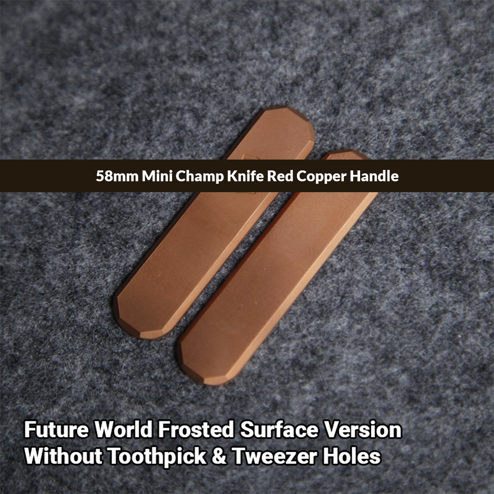 58mm Knife Red Copper Handle Scales for Mini Champ Classic Rambler SAK Aftermarket