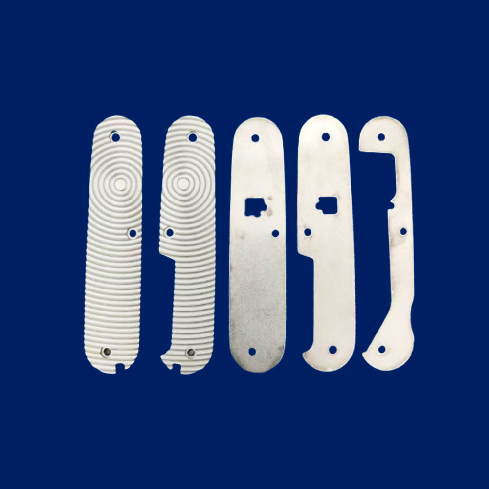 91mm Knife Titanium Scale Handle SAK Aftermarket Parts + Free Liners & Screws