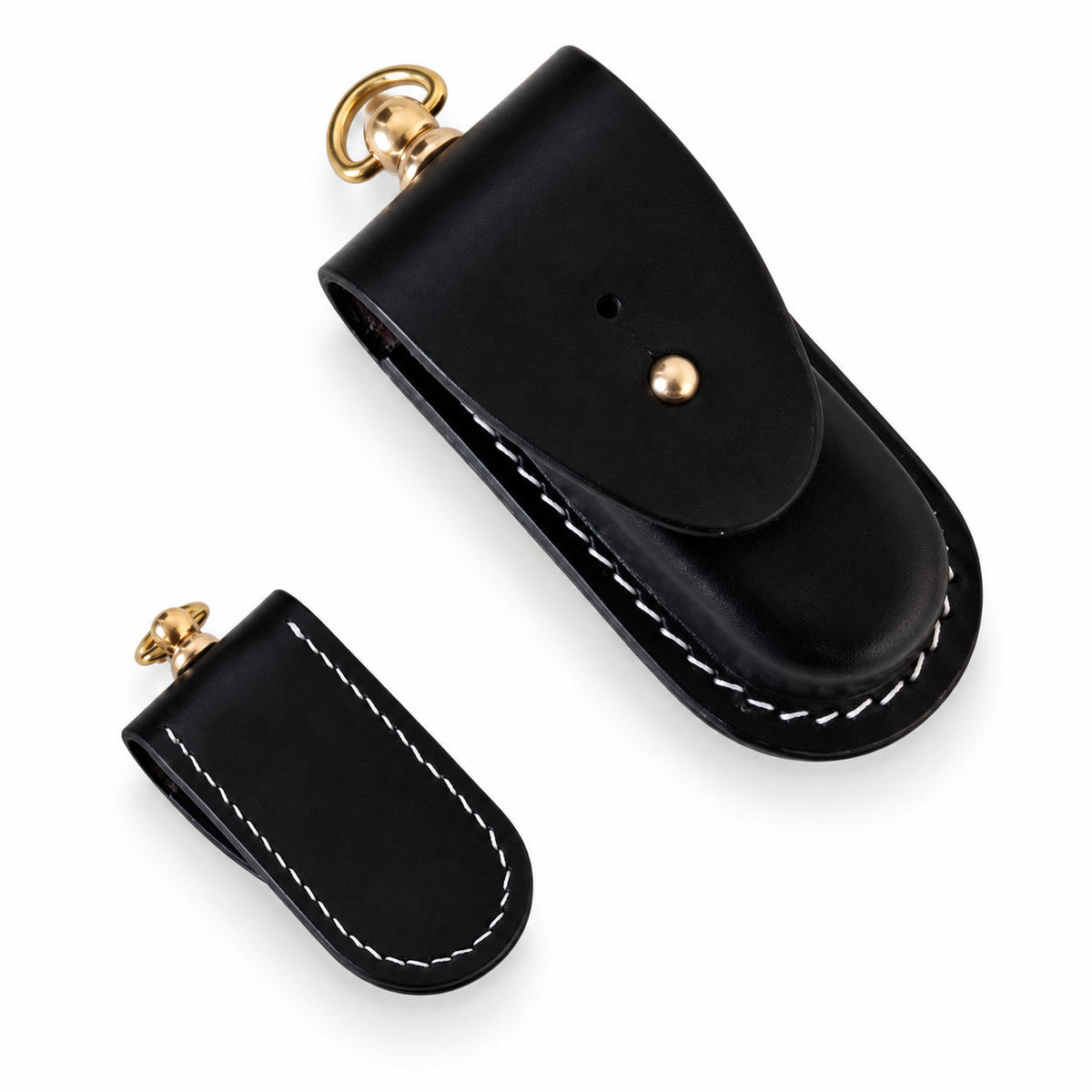 65mm SAK Leather Sheath for Nail Clip 580 and Weng 580 - Weng 580 A Black