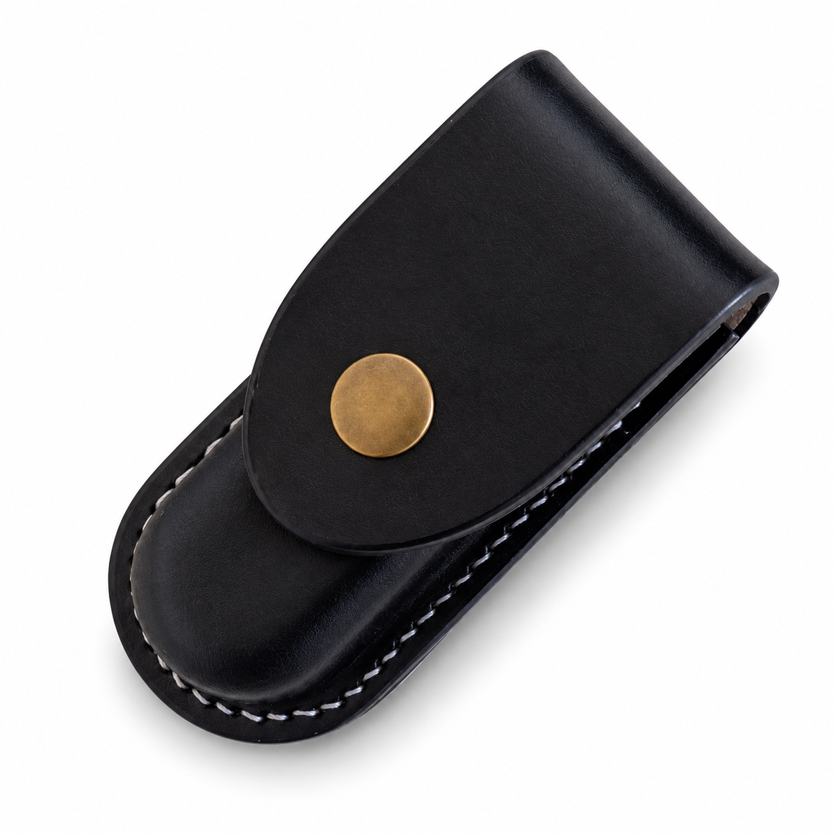 91mm SAK Vegetable-Tanned Cowhide Leather Sheath - 2 to 7 Layer Fitment - Black - 5-Layer Fitment