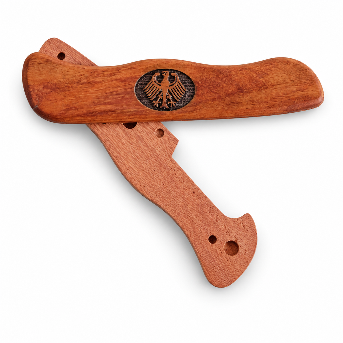 Burmese Rosewood Handle Scales for 58mm 91mm and 111mm SAK - 111mm German Army Scales - No Accessory Slots