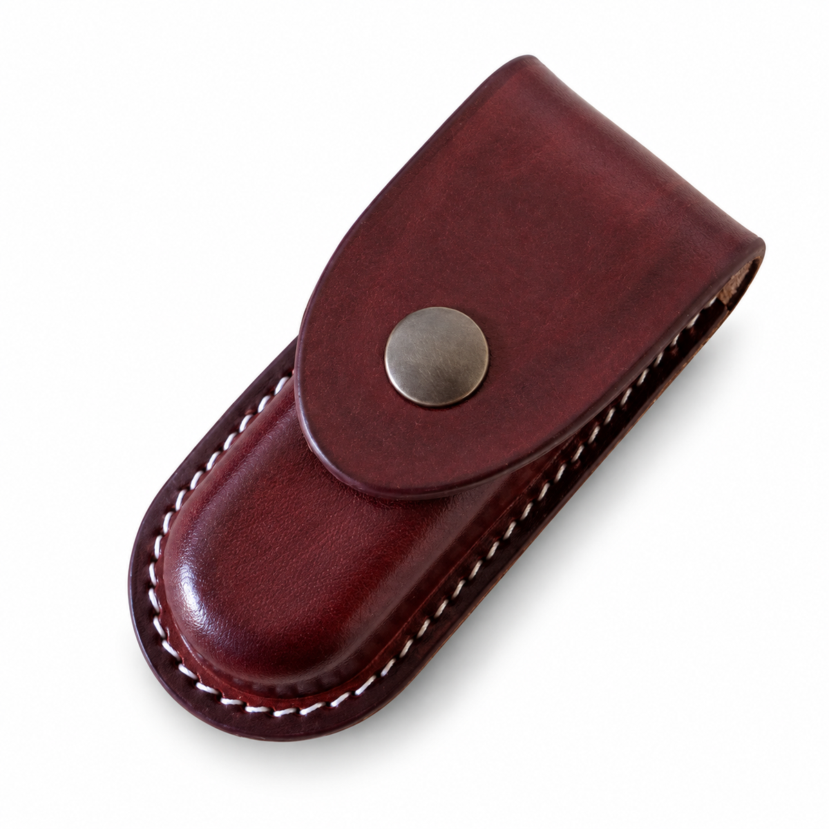 91mm SAK Vegetable-Tanned Cowhide Leather Sheath - 2 to 7 Layer Fitment - Brown - 5-Layer Fitment