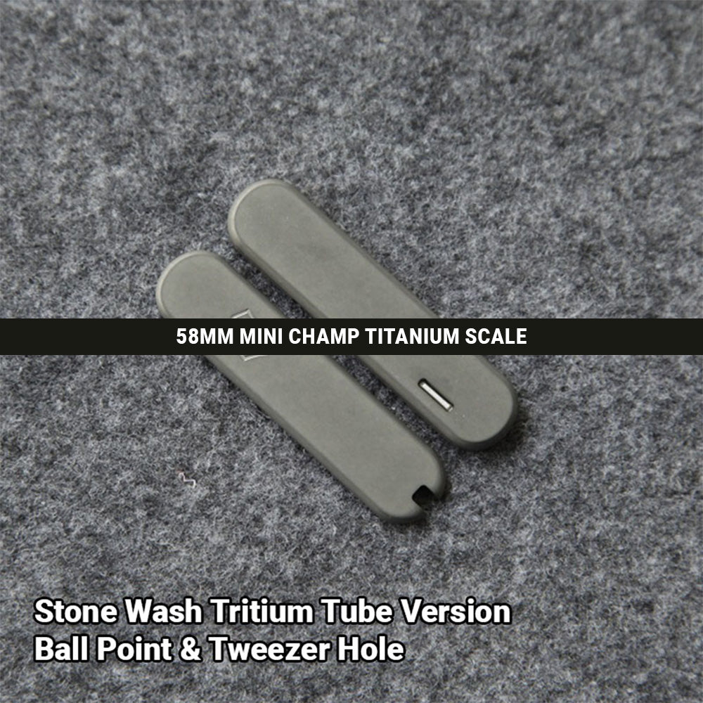 58mm Mini Champ Knife Titanium Scales Handles Aftermarket Multi-Tool SAK Tool