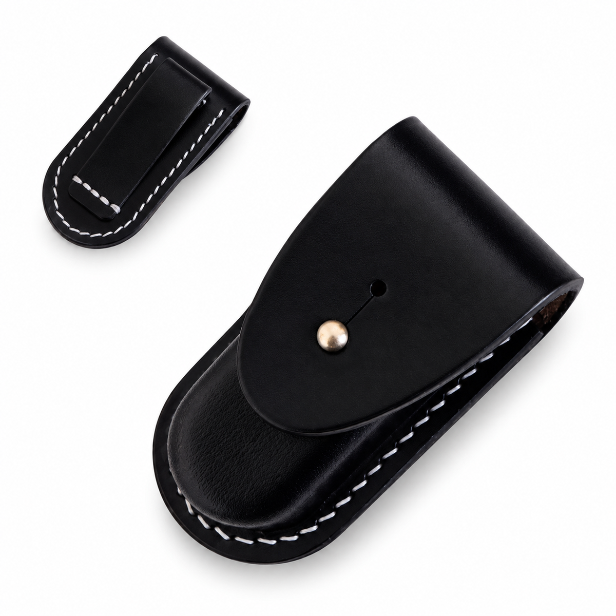 65mm SAK Leather Sheath for Nail Clip 580 and Weng 580 - Weng 580 B Black