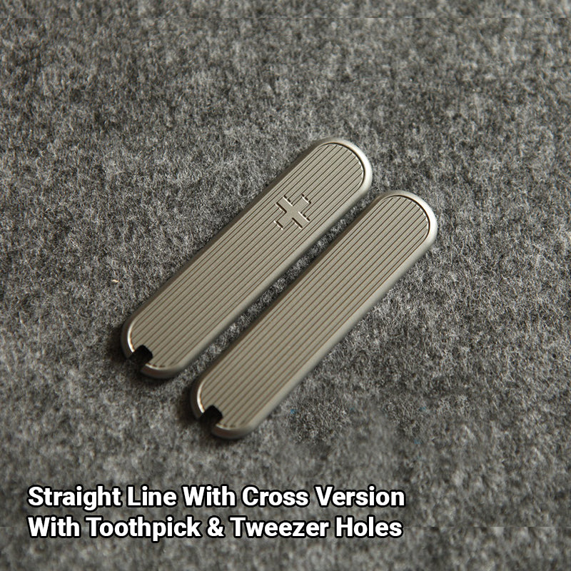 58mm Classic Knife Titanium Scales Handles DIY SAK Parts Aftermarket