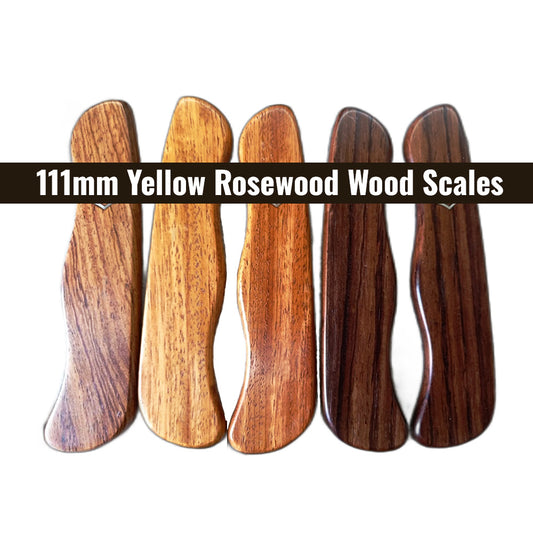 111mm Yellow Rosewood Wood Scales Knife Handles Multi-Tools SAK Parts Aftermarket
