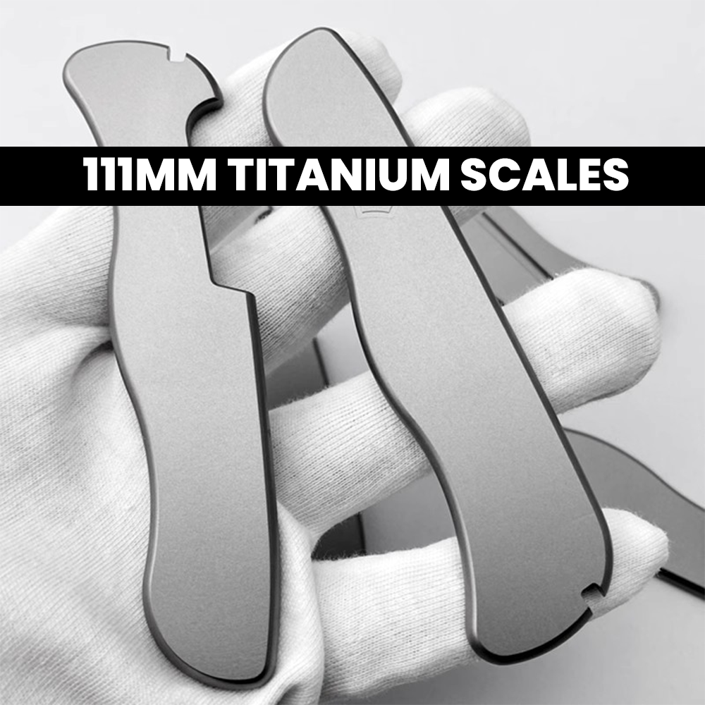 111mm Knife Titanium Alloy GAK TC4 Scales German Matt Handle Aftermarket SAK