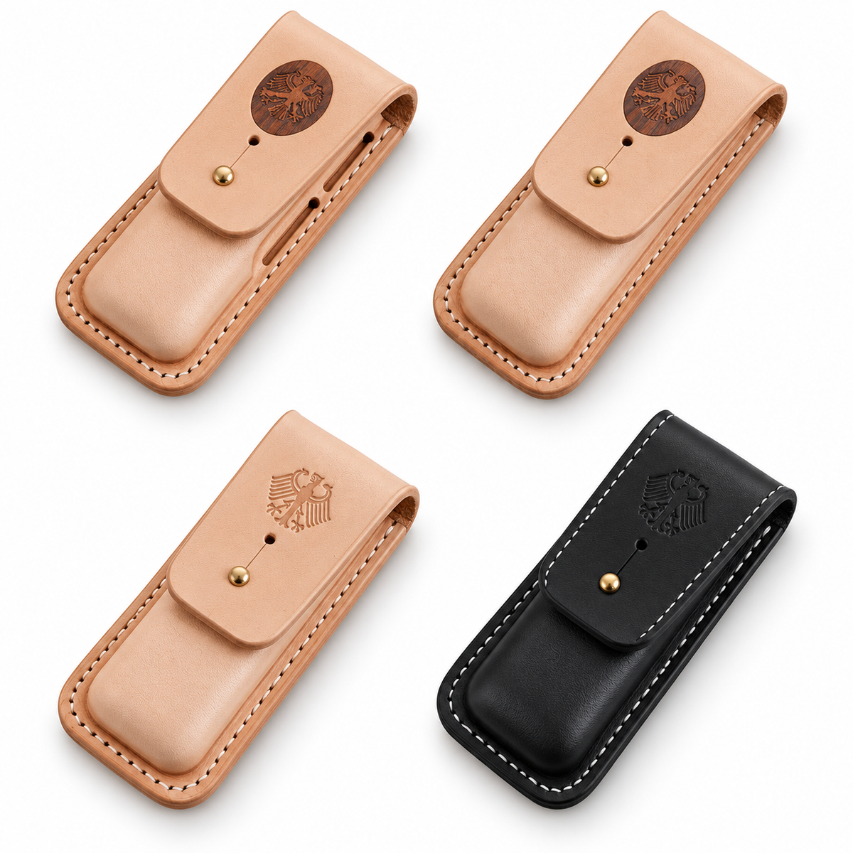 111mm SAK GAK Vegetable-Tanned Cowhide Leather Sheaths & Rosewood Scales - Main image 01