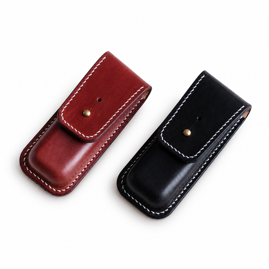 111mm SAK Vegetable-Tanned Cowhide Leather Sheath for Alpine Ranger and Swiss Officer - Main image 01