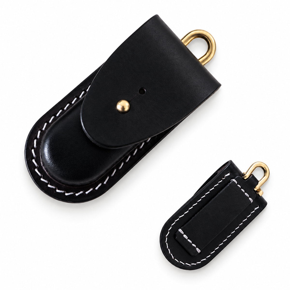 65mm SAK Leather Sheath for Nail Clip 580 and Weng 580 - Weng 580 C Black