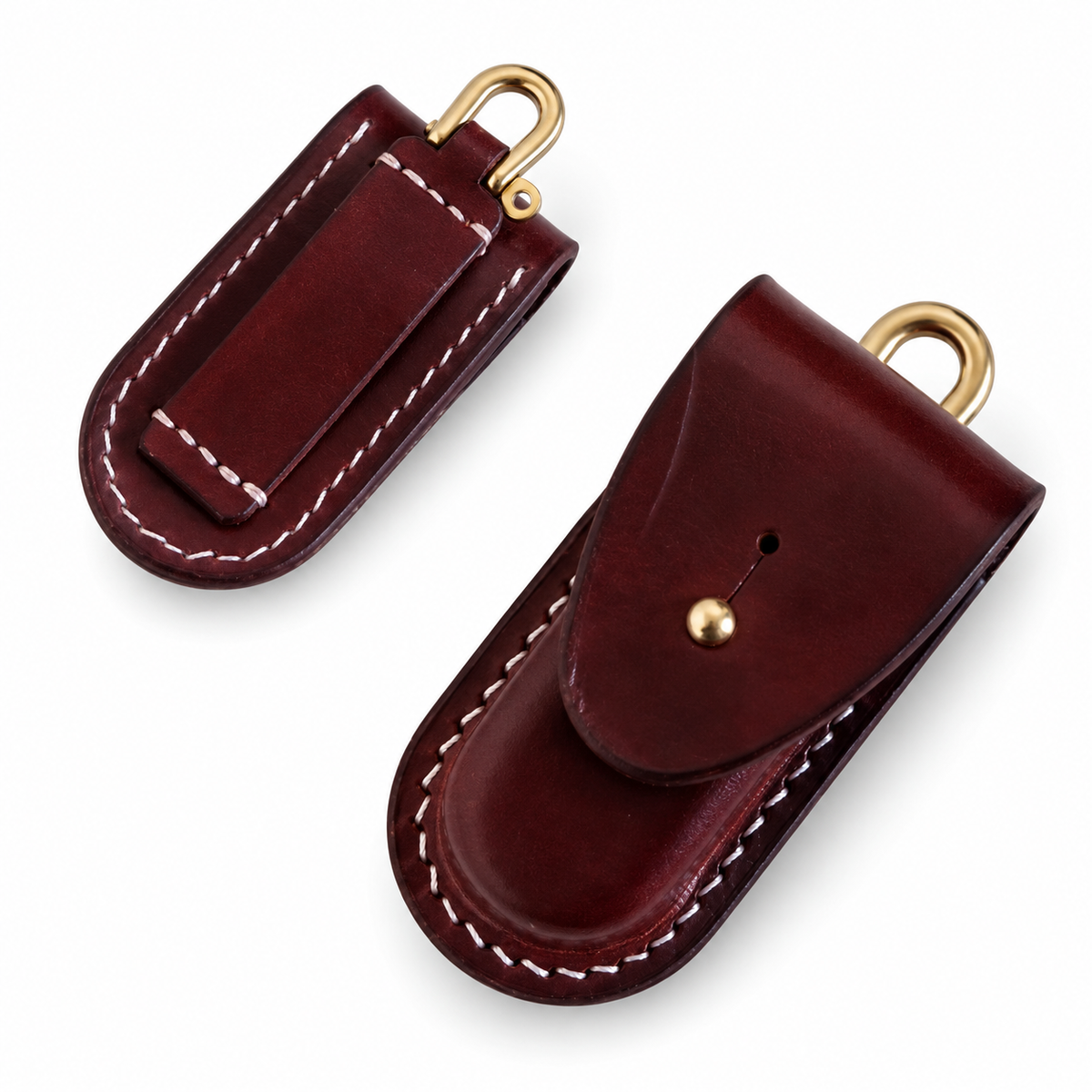 65mm SAK Leather Sheath for Nail Clip 580 and Weng 580 - Weng 580 C Brown