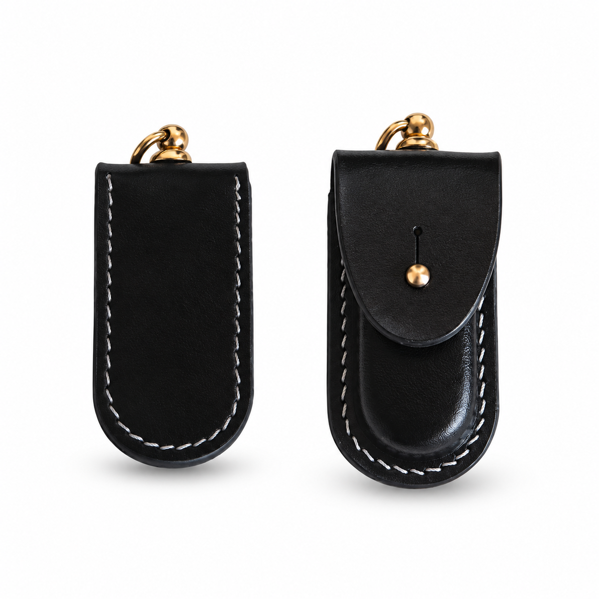 58mm SAK Vegetable-Tanned Cowhide Leather Sheath - Style 15A - Black