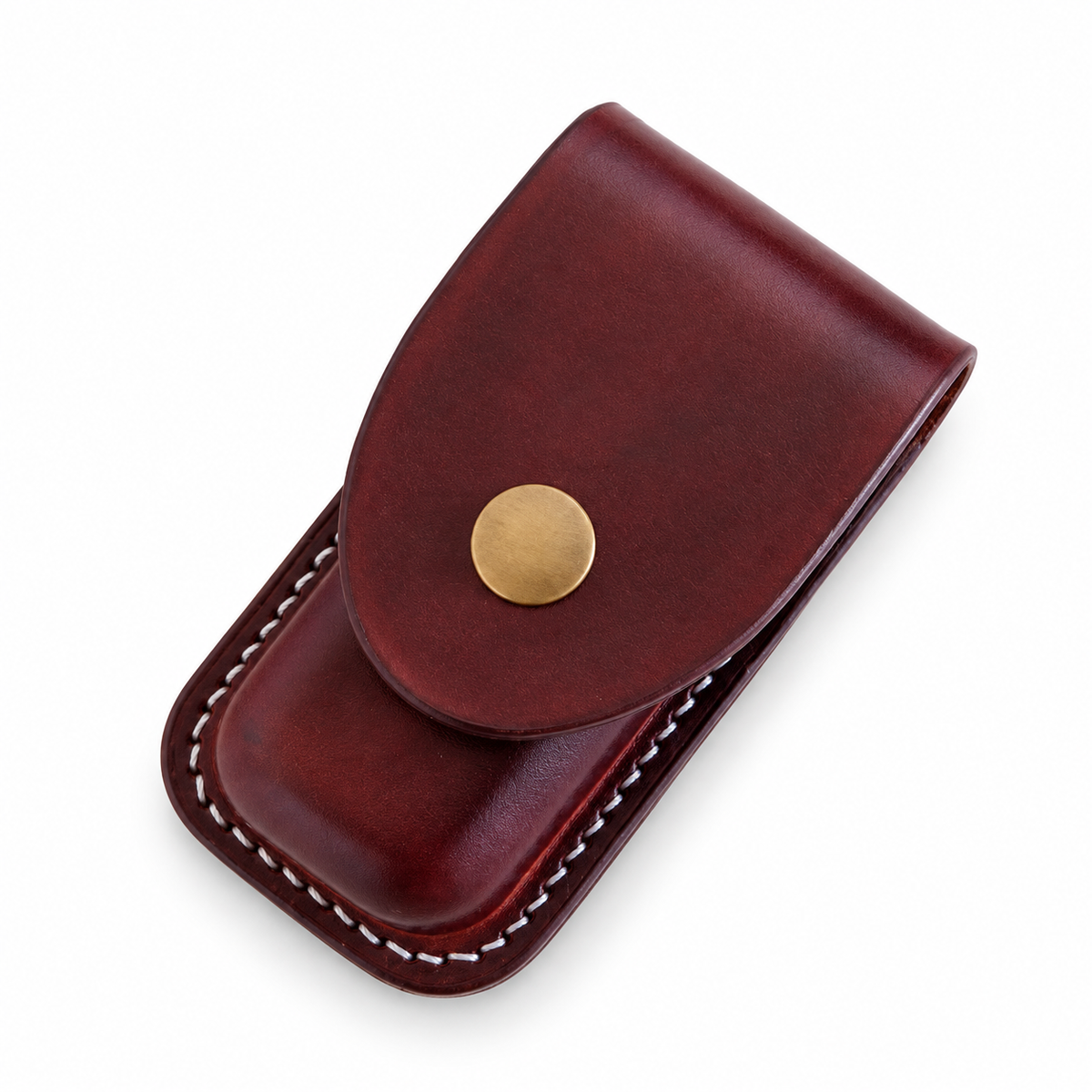 91mm SAK Vegetable-Tanned Cowhide Leather Sheath - 2 to 7 Layer Fitment - Brown - 7-Layer Fitment