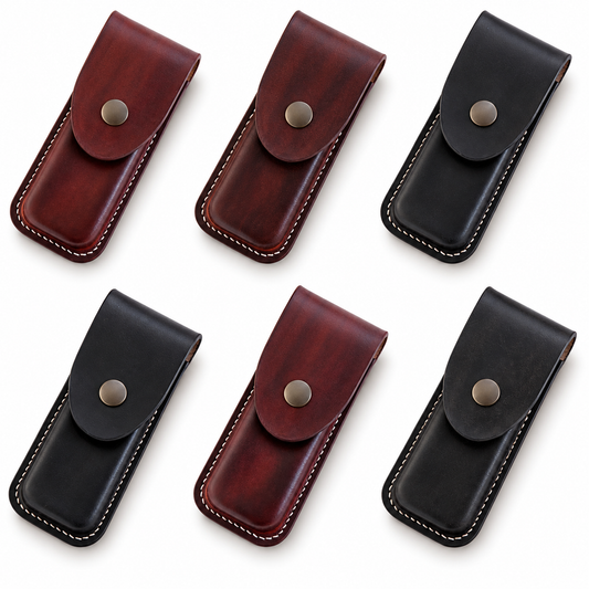 130mm SAK Handmade Vegetable-Tanned Cowhide Leather Sheath - 6 Styles - Main image 01