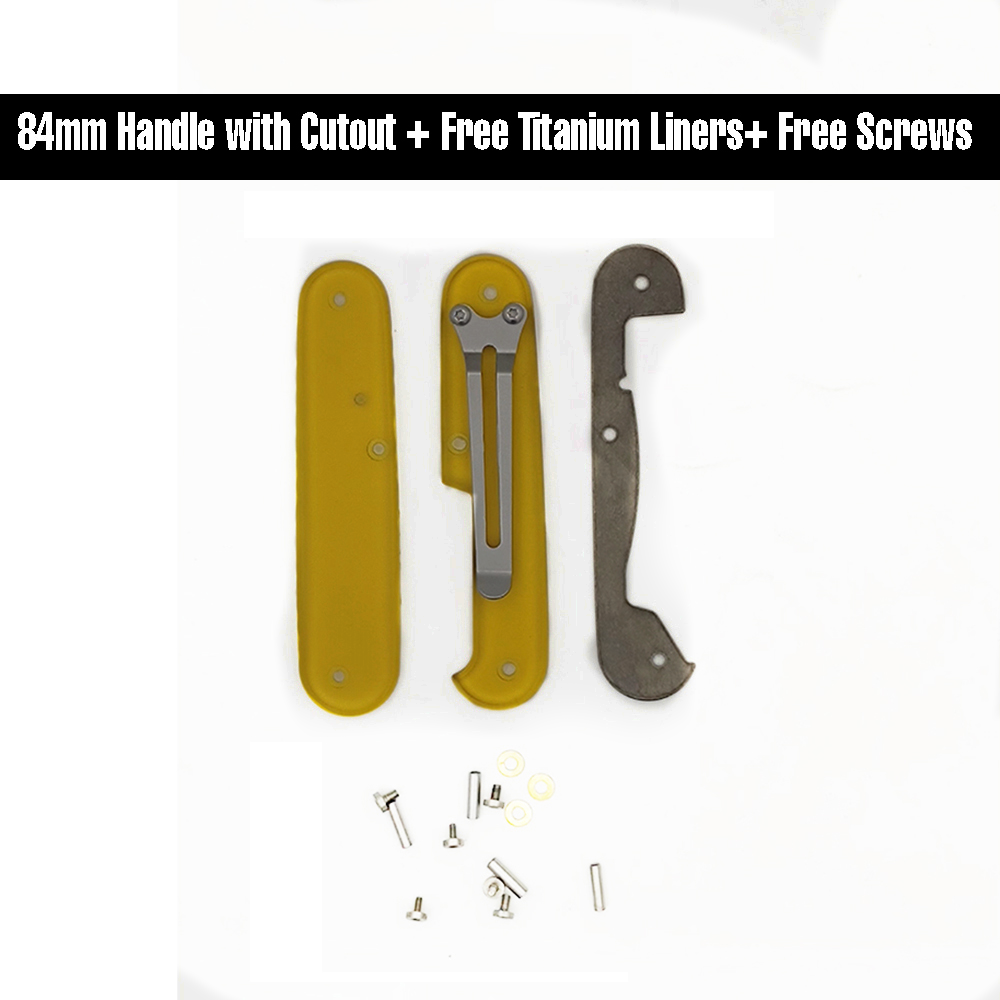 91mm 84mm ULTEM PEI Knife Scale Clip Transparent Handle SAK Parts Multi-Tools