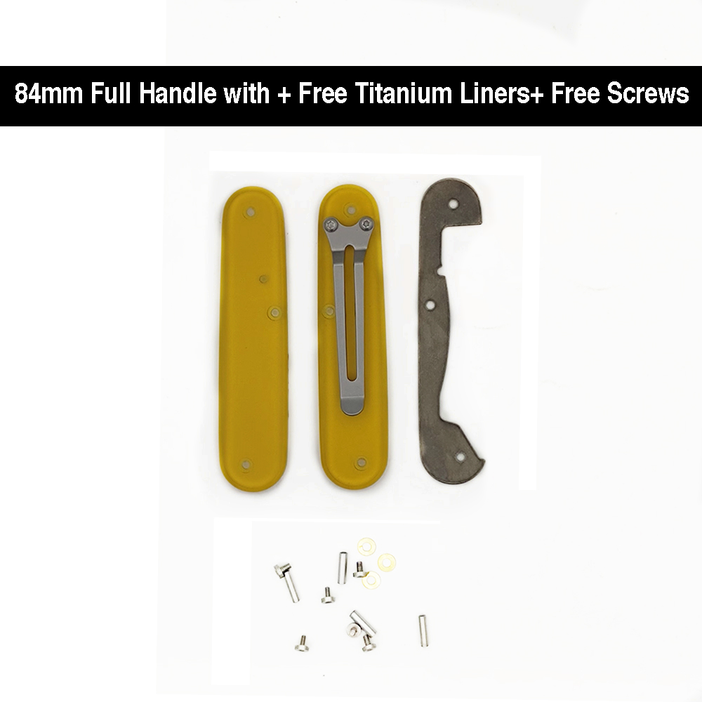 91mm 84mm ULTEM PEI Knife Scale Clip Transparent Handle SAK Parts Multi-Tools