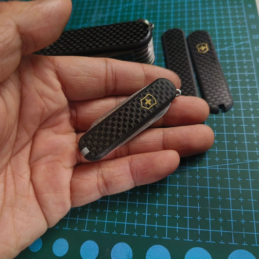 58mm Carbon Fiber Scales Handles for Victorinox Swiss Army Knife