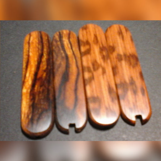 Navaja mini Champ de 58 mm con mango de madera de hierro del desierto, bolígrafo y escala, multiherramienta