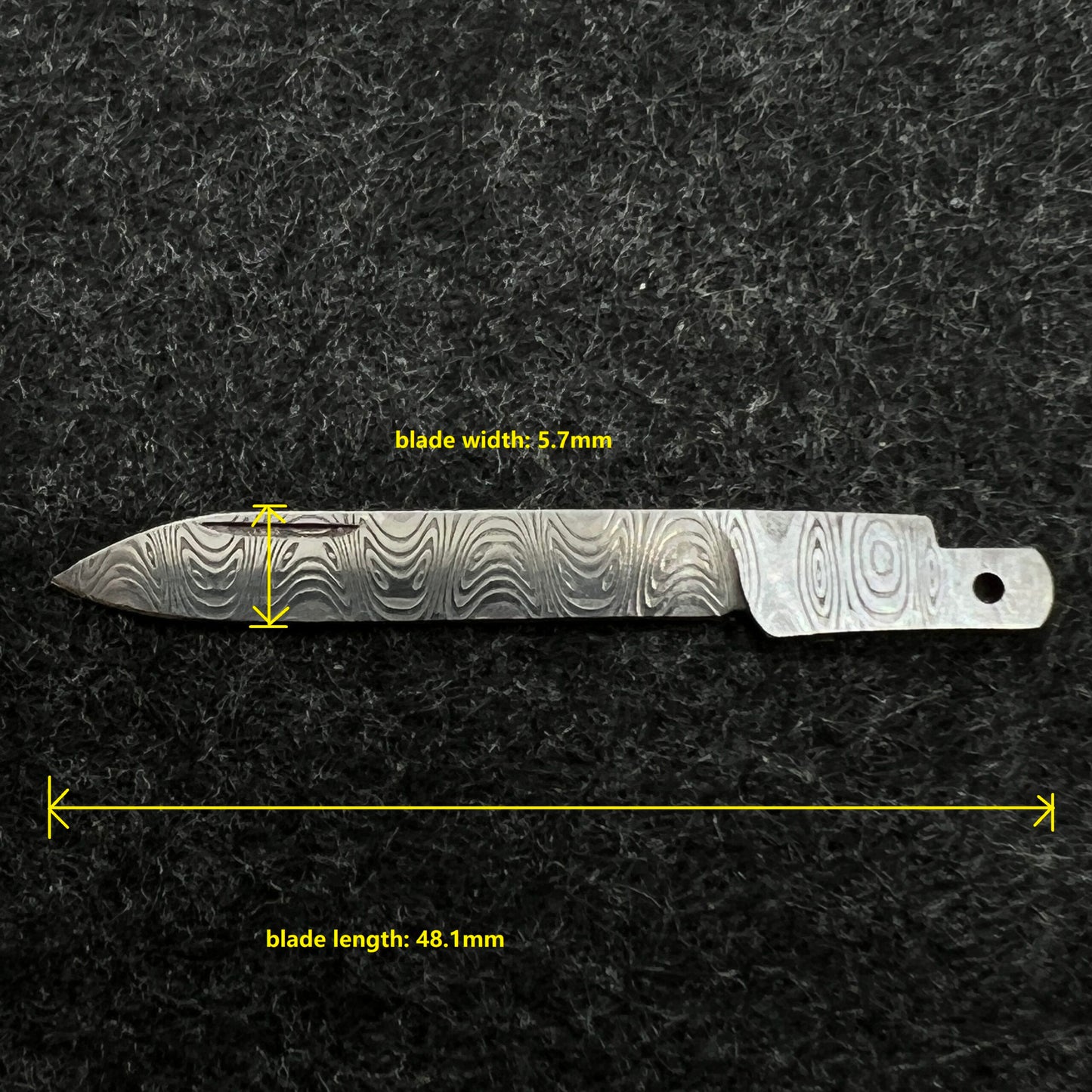 58mm Knife Sweden Import Damascus Powder Steel Handmade Blade SAK Parts