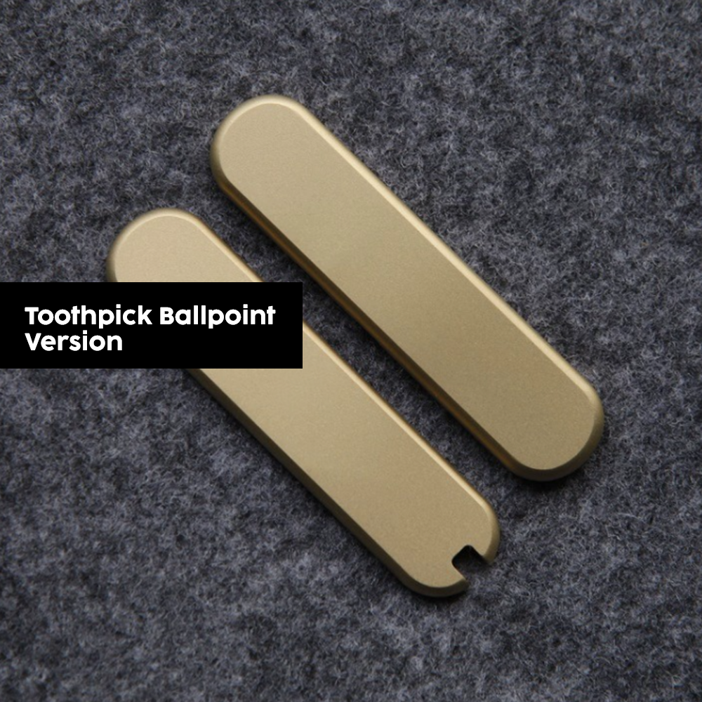 58mm Mini Champ Knife Brass Copper Scales Handles DIY SAK Parts Aftermarket