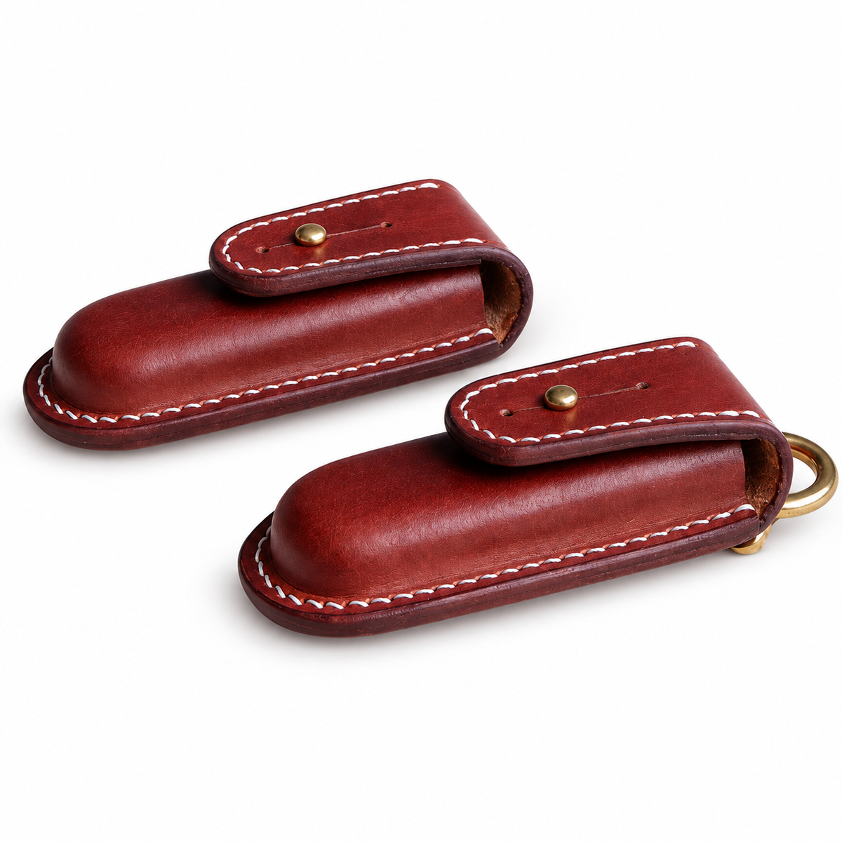 84mm SAK Vegetable-Tanned Cowhide Leather Sheath for 1-2 Layer Knives - Main image 01