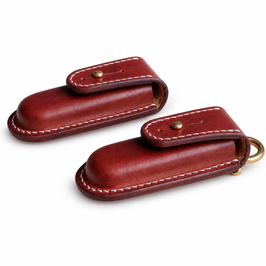 84mm SAK Vegetable-Tanned Cowhide Leather Sheath for 1-2 Layer Knives - Main image 01