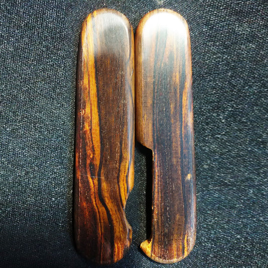 Cuchillo multiherramienta Weng con mango de escamas de palo de hierro del desierto de 85 mm