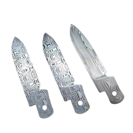 91mm Damascus Swedish Powder Secondary Knife Nebula Texture Blade SAK Parts Aftermarket Tool