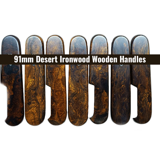 91mm Desert Ironwood Wooden Handles Scales Knife SAK Aftermarket Parts