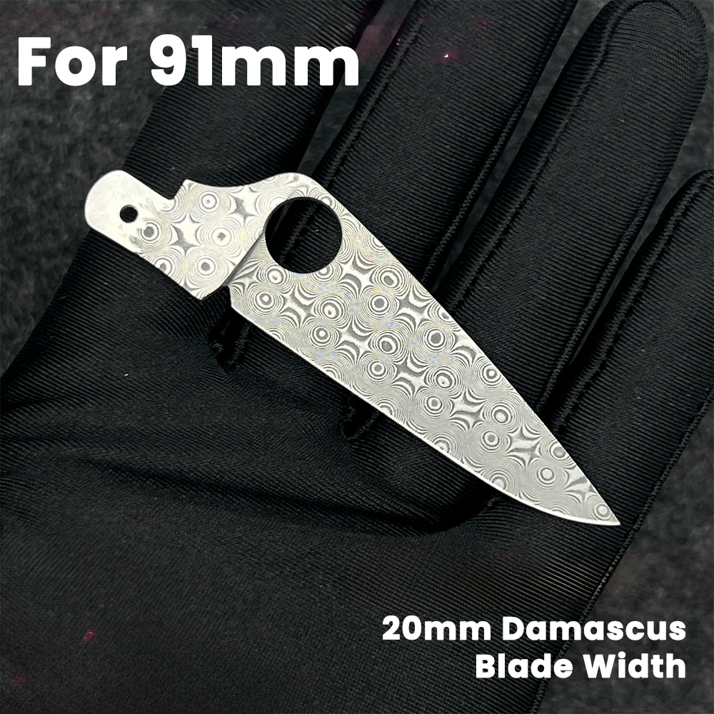 91mm Knife 20mm Width Damascus Powder Steel Handmade Replacement Blade