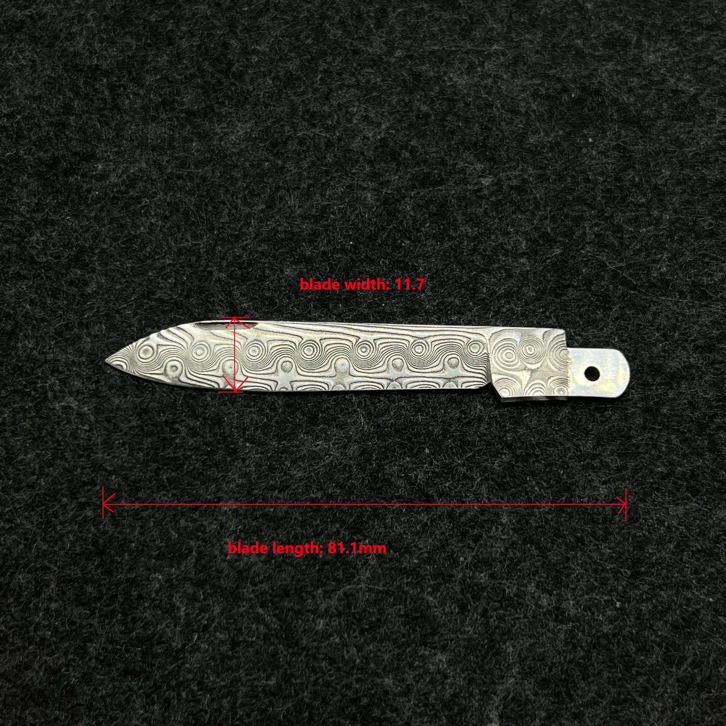 91mm Knife Damascus Steel Handmade Replacement Blade SAK Parts