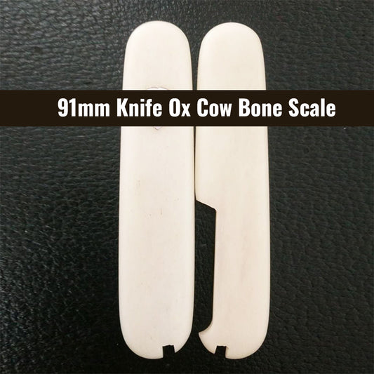 91mm Knife Ox Cow Bone Scale Parts Custom Mod Handle Multi-Tools SAK Aftermarket