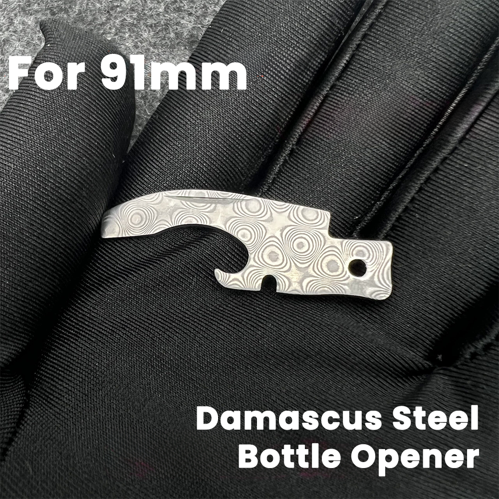 91mm Knife VG10 Damascus Steel Custom Bottle Opener SAK Parts DIY