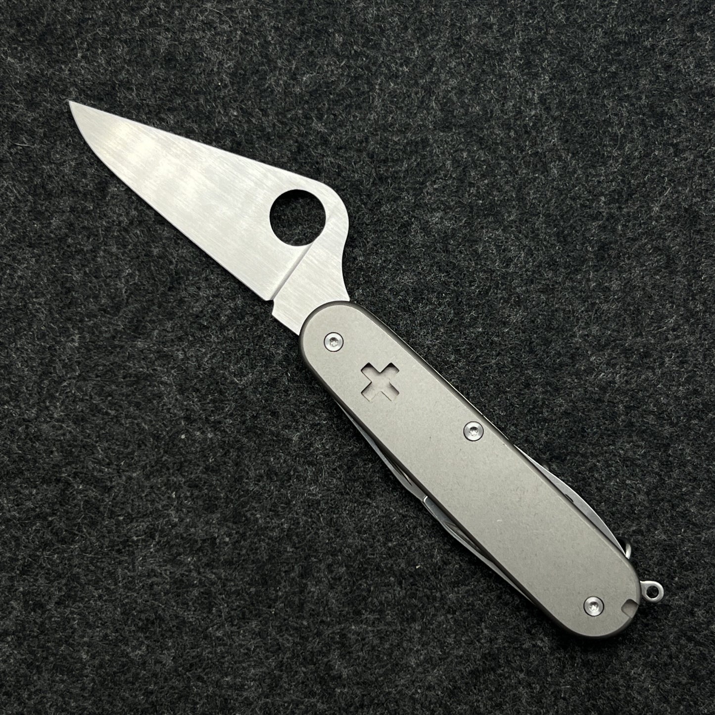 91mm Knife VG10 Handmade Steel Replacement Large Blade Looks Like Spider SAK Parts