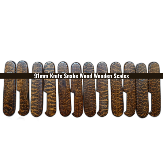 91mm Snakewood Letterwood Wood Scales Knife Handles SAK Parts Aftermarket