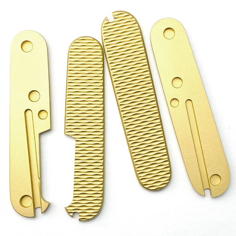 91mm Victorinox Swiss Army Knife Scales Brass Handles SAK Parts