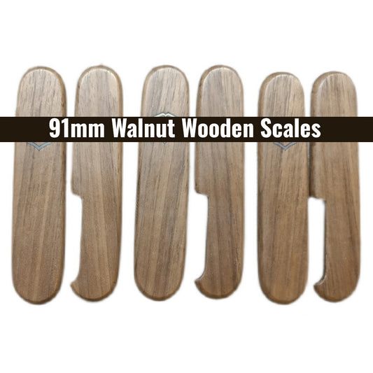 91mm Walnut Wooden Scales Knife Handle SAK Parts Aftermarket Tool