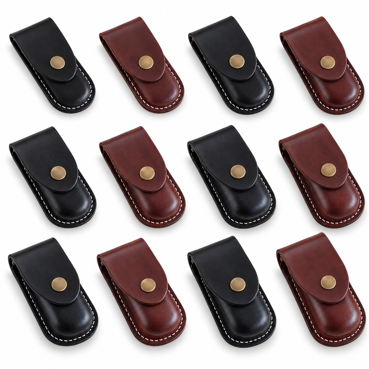 91mm SAK Vegetable-Tanned Cowhide Leather Sheath - 2 to 7 Layer Fitment - Main image 01