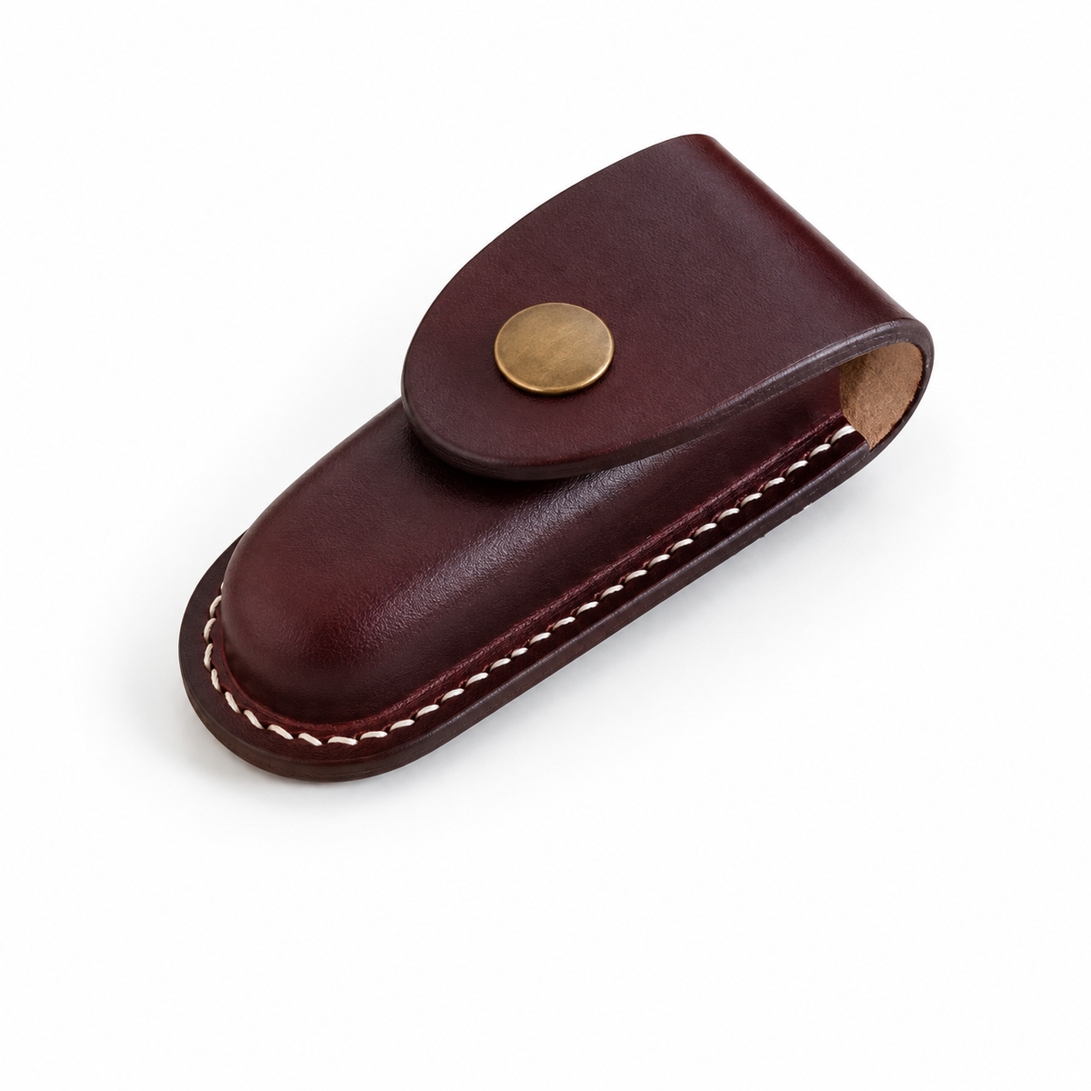 93mm Handmade Vegetable-Tanned Leather Belt Sheath for SAK - Black or Brown - Main image 01