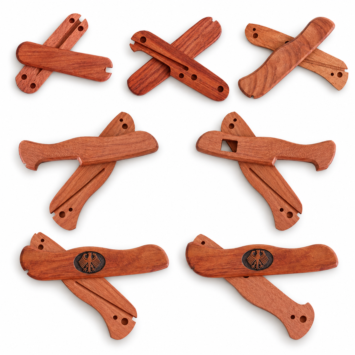 Burmese Rosewood Handle Scales for 58mm 91mm and 111mm SAK - Main image 01