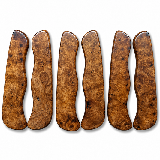 111mm One Hand Sentinel Rosewood Sakura Scales Knife Handle SAK Parts Aftermarket Tool