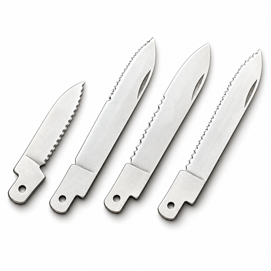 91mm SAK Replacement Serrated Blades – Four Edge Styles - Main image 01