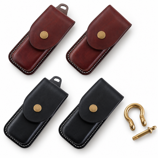SAK Hunter Pro M Plastic-Handle Vegetable-Tanned Cowhide Leather Sheaths & Pure Copper Horseshoe Buckle - Main image 01