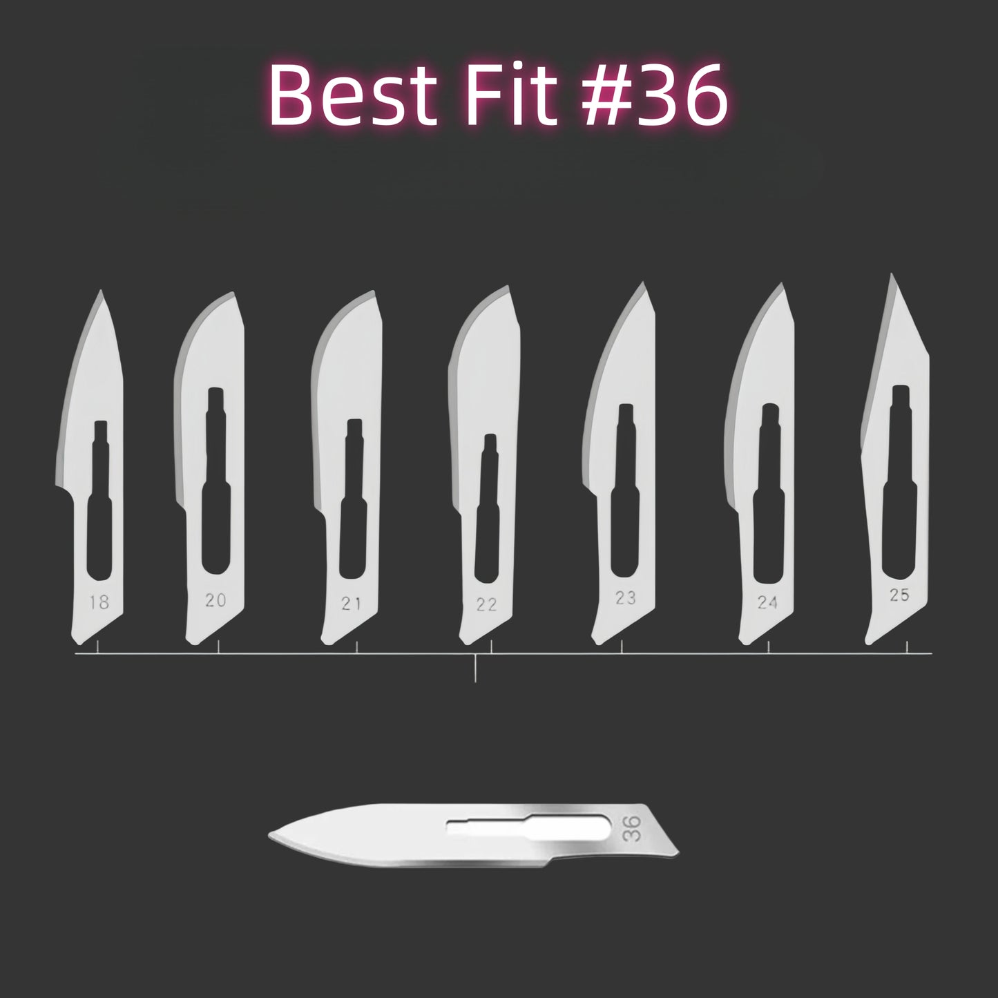 Scalpel Handle with Thumb Hole Fits No36 Blade For 91mm Knife